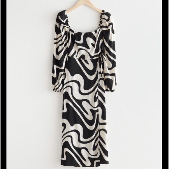 & Other Stories Square Neck Midi Dress - Picture 3 of 6